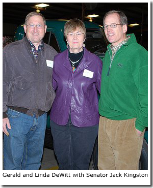 Gerald and Linda DeWitt with Senator Jack Kingston